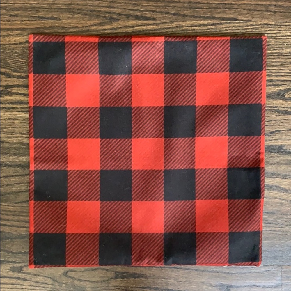 18” Square Red Buffalo Check Pillow Cover